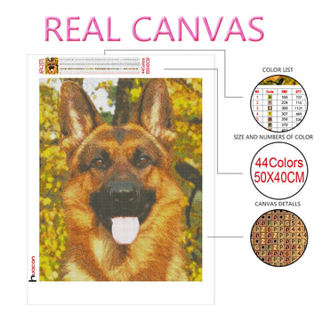 Diamond Painting Dog German Shepherd Full Square/round Diamond Embroidery Mosaic Animal Home Decor