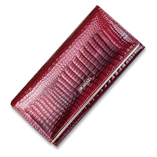 Magnetic Hasp Wallet Long Fashion Wallets Female Purses Women Genuine Leather Coin Purse Ladies Card Hold Money Bag