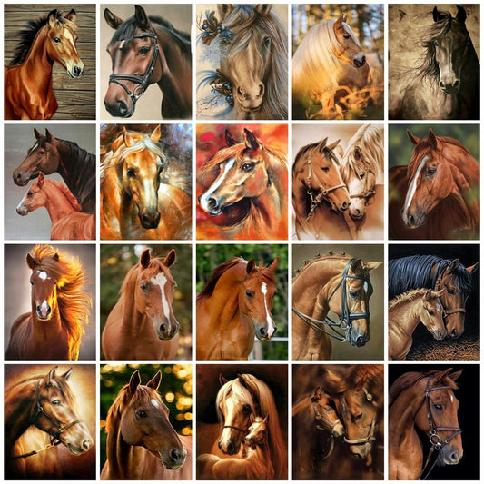 DIY Diamond Painting Horse Home Decor Mosaic Animal Embroidery Kit