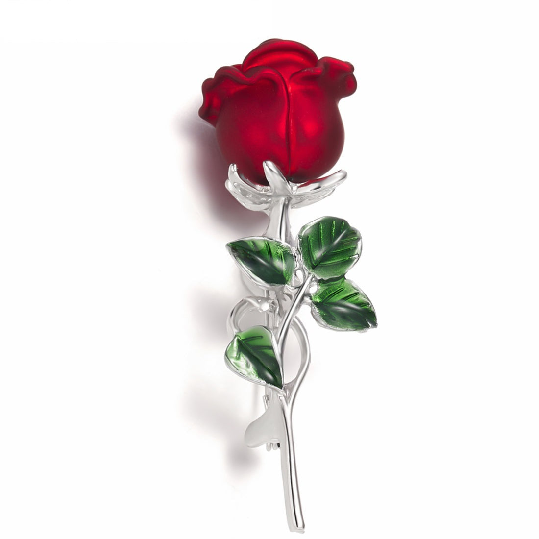 Charm Rose Flower Brooches Vintage Elegant Enamel Flower Pin