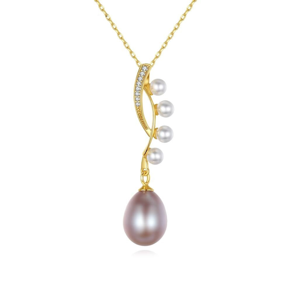 Sterling 925 Silver Freshwater Pearls Pendant Necklace