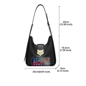 Ladies High Quality Split Leather One Shoulder Commuter Shoulder Bag