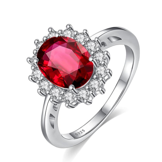 Anillo de compromiso con rubí, esmeralda y zafiro de la princesa Diana, William y Kate