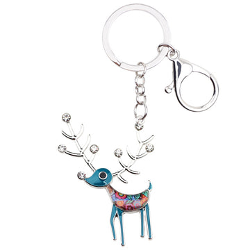 Animal Jewelry Enamel Alloy Elk Deer Key Chain Handbag Car Jewelry
