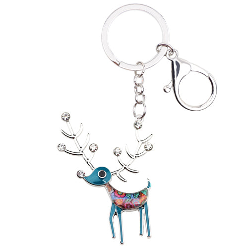 Animal Jewelry Enamel Alloy Elk Deer Key Chain