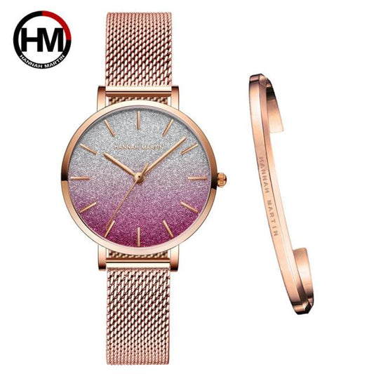 Brazalete impermeable Frauen Armbanduhr Luxus Damen Watch