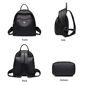 Genuine Leather Casual Travel Backpack For Women