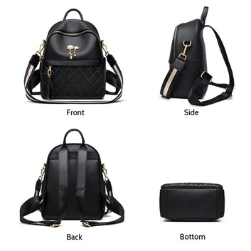 Women Genuine Leather Travel Backpack