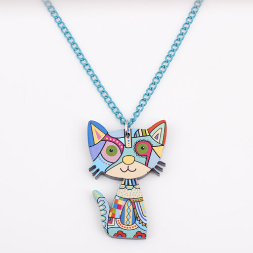Collar de gato acrílico, joyería de moda animal