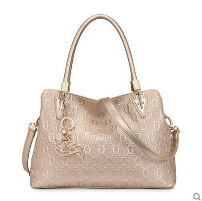 Women Split Cow Leather Fashion Totes Handbag