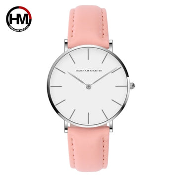 Relojes de pulsera femeninos impermeables con correa de cuero, sencillos y casuales, a la moda