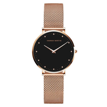Fashion Quartz Movement Stainless Steel Rose Gold Waterproof Wrist watch