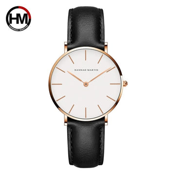 Brown Leather horloges vrouwen White Dial Women Top Brand Luxury Waterproof Watch