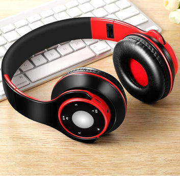 Foldable Colorful Wireless Stereo Bluetooth Over-Ear Headphones with Microphone