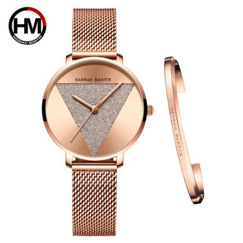 Reloj de mujer de malla de acero inoxidable reloj de mujer joven