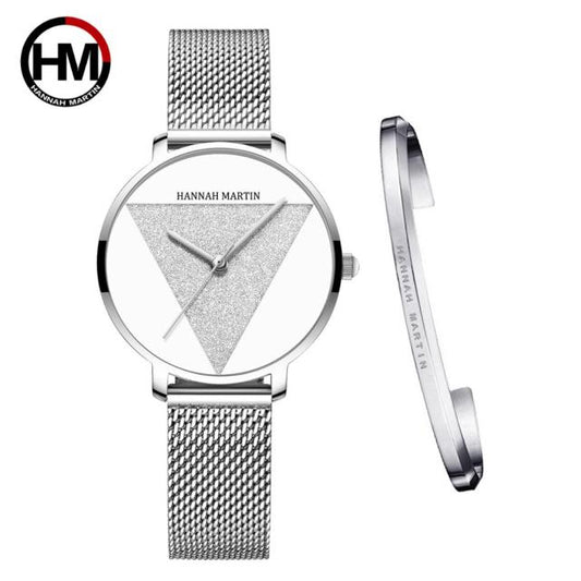 Reloj de mujer de malla de acero inoxidable reloj de mujer joven