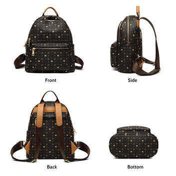 PVC Printing Fashion Ladies Travel Backpack