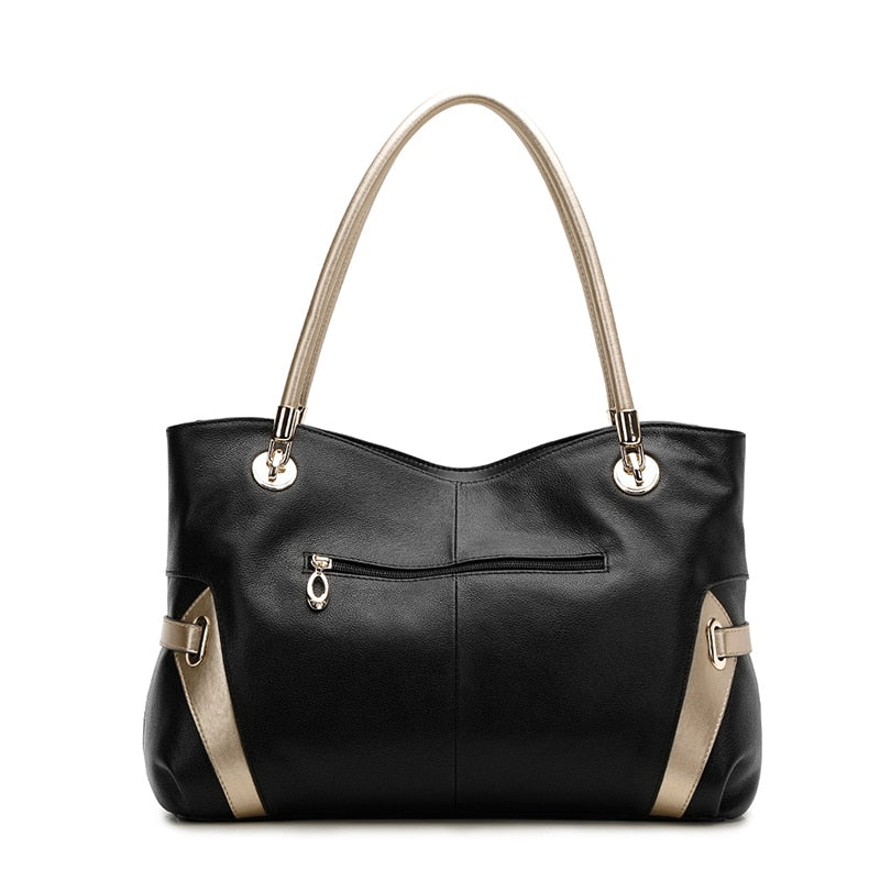 Genuine Soft Leather Fashion Solid Multi Color Female Handbag