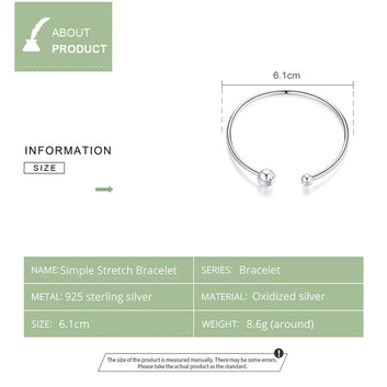 Pulsera de cuentas enhebradas en plata de ley 925