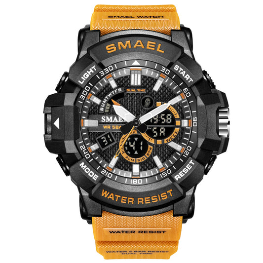 Reloj deportivo militar resistente al agua con camuflaje, cronómetro LED y despertador.