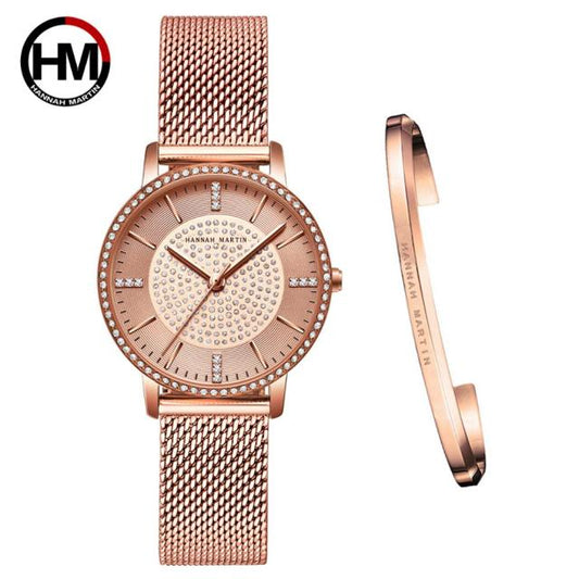 Reloj de cuarzo con diamantes de imitación de marca de lujo superior para mujer, reloj informal de moda.