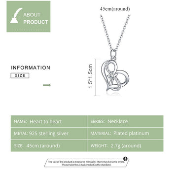 925 Sterling Silver Infinity Love Necklace