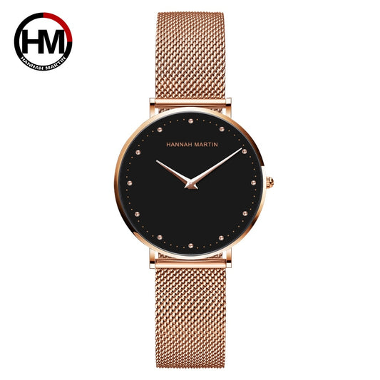 Original Quartz Waterproof Ladies Watch Fashion Stainless Steel Mesh Band Women Watch