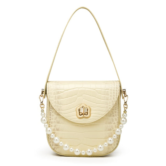 New Fashion Design Crocodile Grain Pearl Chain Mini Shoulder Bag