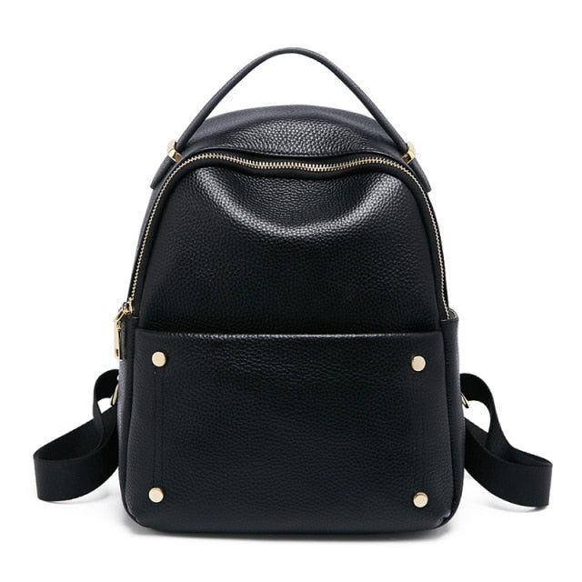 Genuine Leather  Backpack Large Capacity Travel Backpack for Women