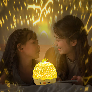 Starry Sky Projector Night Light With BT Speaker Remote Controller Rechargeable Rotate LED Lamp Colorful Star Kids Gift