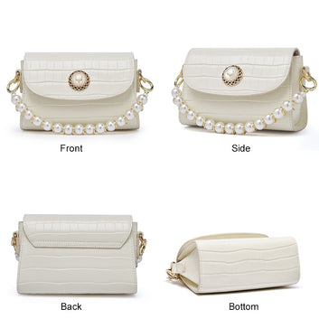 Bolso bandolera de cuero de moda con solapa