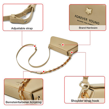 Fashion Ladies Evening Leather Irregular Shoulder Bag