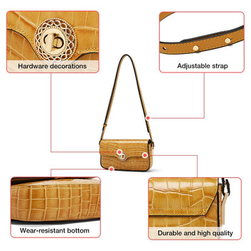 Vintage Lady Cow Leather Shoulder Bag
