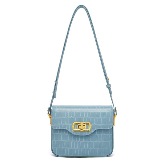Fashion Crocodile Pattern Split Leather Ladies Shoulder Bag