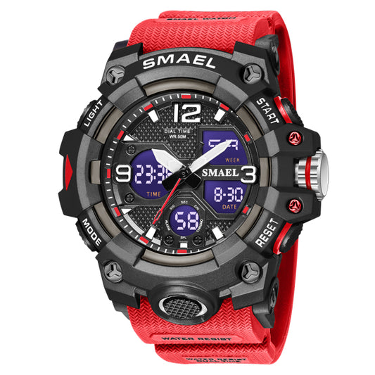 Relojes militares impermeables, reloj despertador, cronómetro, luz de fondo digital LED, relojes con pantalla de doble hora