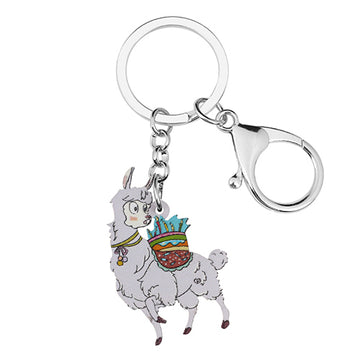 Acrylic Cute Australia  Alpaca Sheep Keychains Key Chain Novelty Jewelry