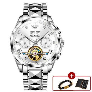 Automatic Watch for Men Mechanical Sapphire Mirror Waterproof Watches Luxury Stainless Steel Wristwatch