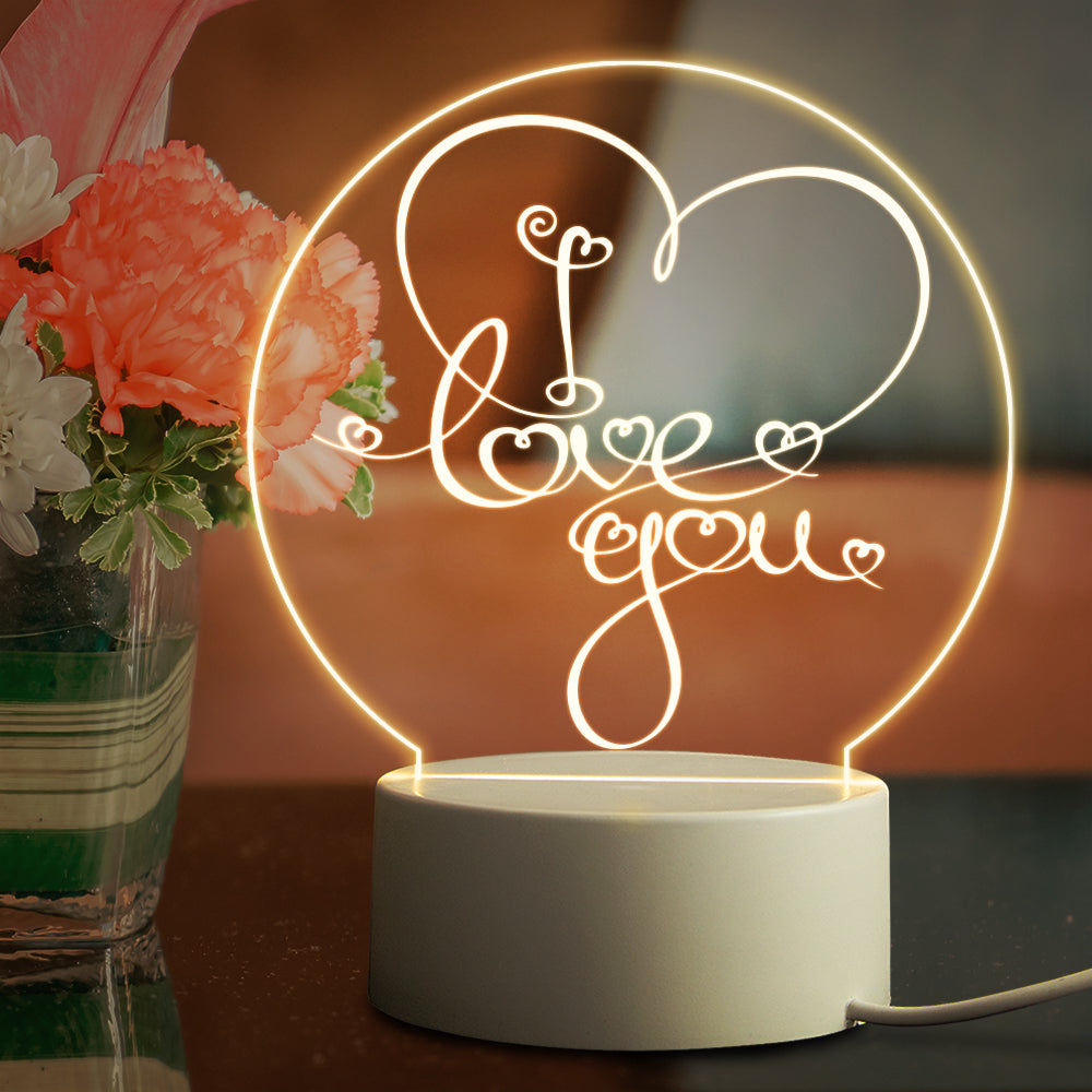 Valentine Day Gift for Your Wife Husband Girlfriend Boyfriend LED Night Light