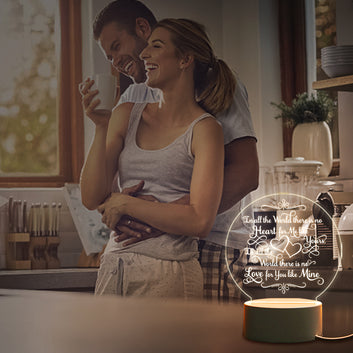 Luz de noche LED, regalo de San Valentín para tu esposa, esposo, novia o novio.