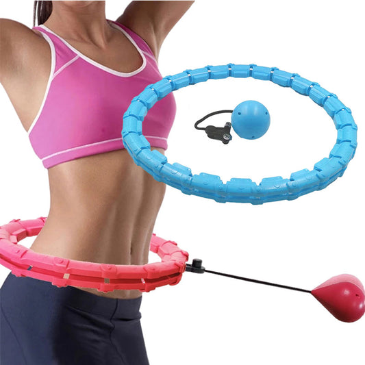 Aros deportivos ajustables de 24 secciones para ejercicios abdominales de cintura delgada, aros de masaje desmontables para fitness, entrenamiento para bajar de peso