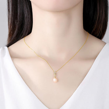 Collar con colgante de perlas en forma de trigo, joyería de plata de ley 925