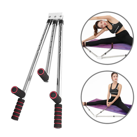 Máquina de estiramiento de piernas ajustable de 3 barras, de acero inoxidable, para yoga, baile y ejercicios de flexibilidad en casa.