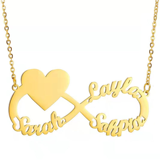 Custom Name Necklace Stainless Steel Simple Fashion Character Lettering Necklace