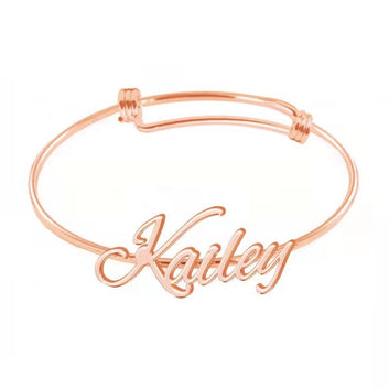 Custom Name Stainless Steel Personalized Adjustable Bracelet