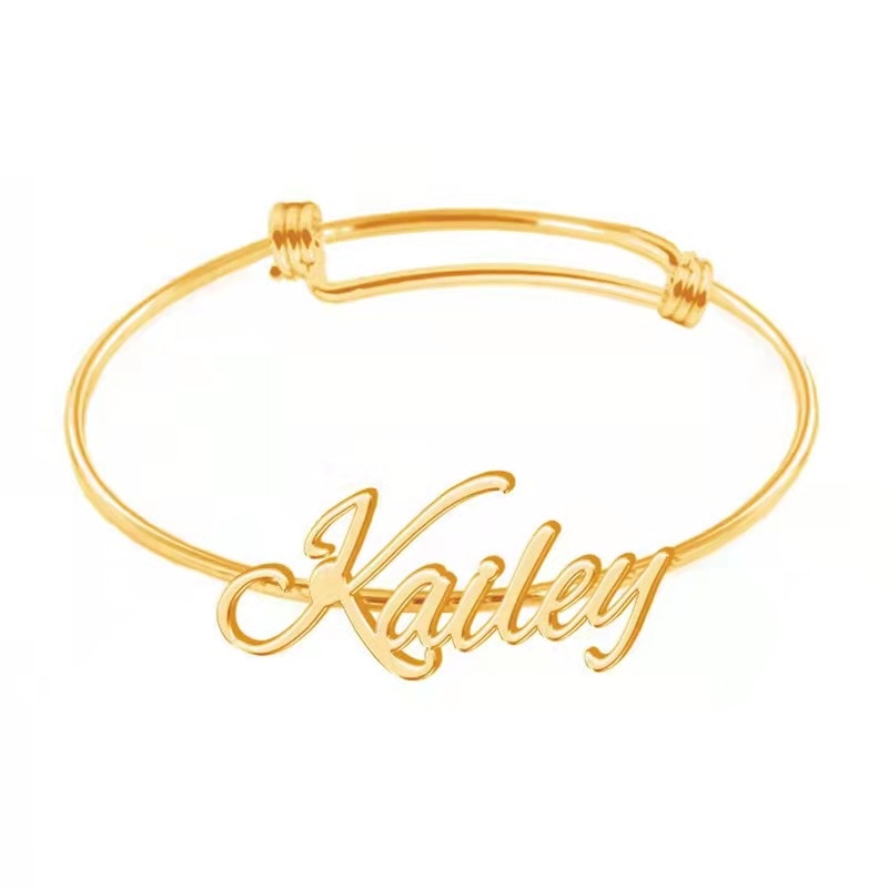 Custom Name Stainless Steel Personalized Adjustable Bracelet