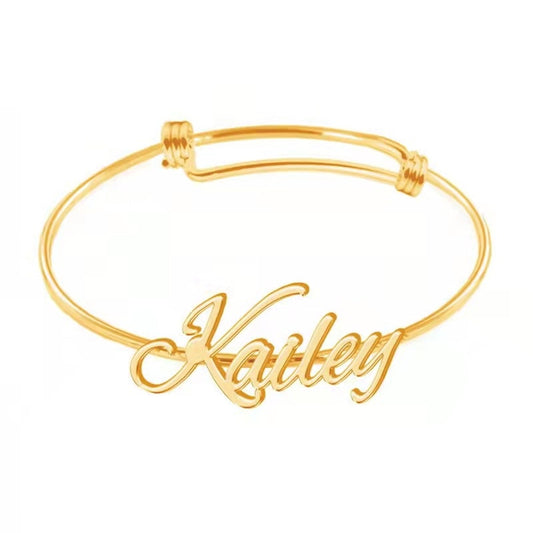 Custom Name Stainless Steel Personalized Adjustable Bracelet