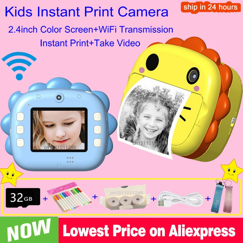 Thermal Instant Print Camera for Kids Digital Printing Camera Children Toy Camera Video Recorder Gifts