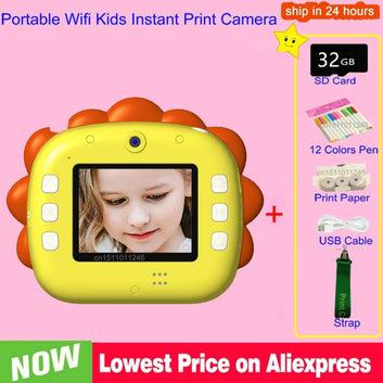 Thermal Instant Print Camera for Kids Digital Printing Camera Children Toy Camera Video Recorder Gifts