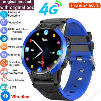 Smart Watch Kids 4G GPS WIFI Tracker Video Call SOS with Vibration Mute Mode Children Smartwatch