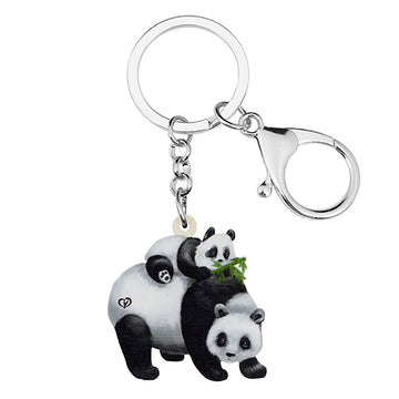 Acrylic Lovely Chinese Panda Keychains Fashion Key Chain Jewelry